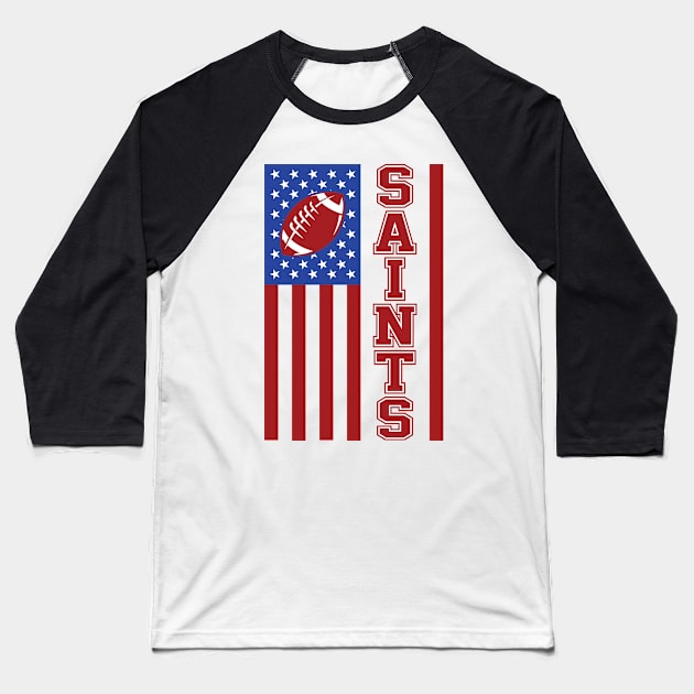 Saints Football Club Baseball T-Shirt by Cemploex_Art